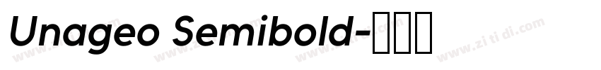Unageo Semibold字体转换